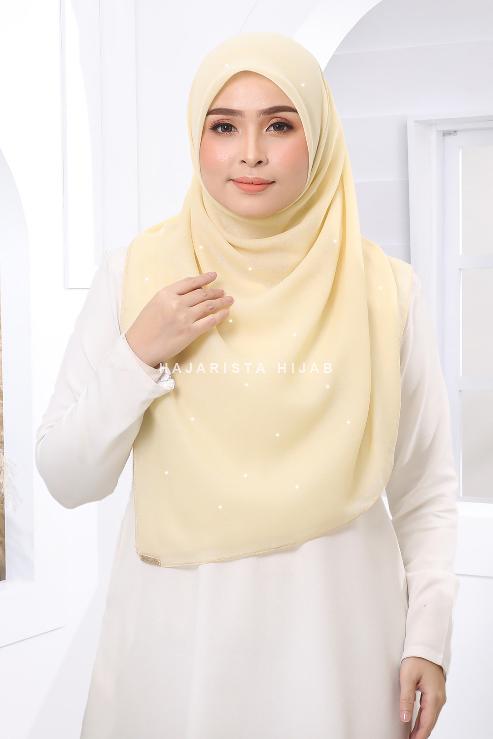 BAWAL COTTON VOILE BATU TABUR (B45) BUTTERMILK